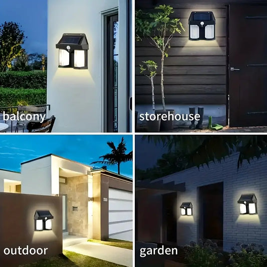 Double Head Antique Solar Sensor Lamp Wall